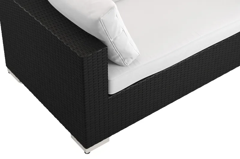 Bahamas utomhus soffgrupp 6-sits med två fåtöljer och bord med hylla - Svart - Products - Utemöbler & utemiljö - Loungemöbler - Loungeset & loungegrupp