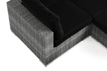 Bahamas utomhus U-soffa 7-sits vändbar divan med öppet avslut och bord med hylla - Grå - Products - Utemöbler & utemiljö - Loungemöbler - Loungeset & loungegrupp