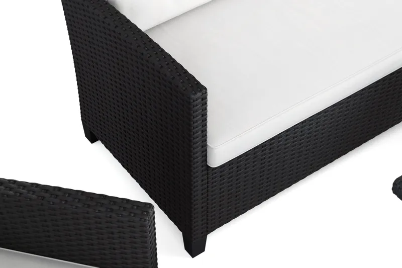 James Light Soffgrupp utomhus i konstrotting - Svart - Products - Utemöbler & utemiljö - Loungem öbler - Loungeset & loungegrupp