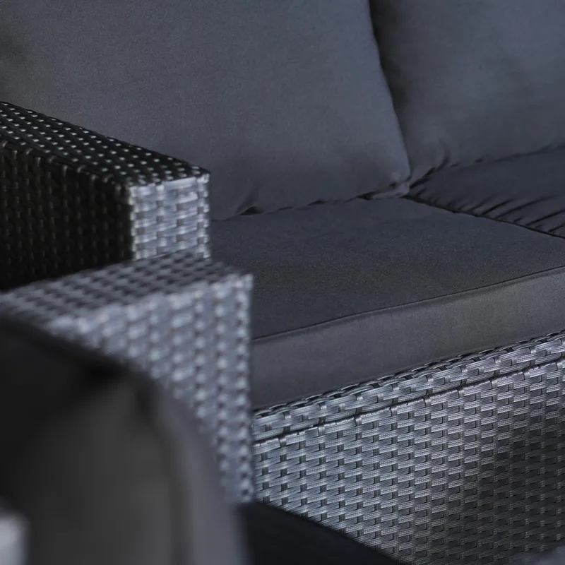 Loungegrupp utemöbler | Svart konstrotting | Huvudskär - Products - Utemöbler & utemiljö - Loungemöbler - Loungeset & loungegrupp