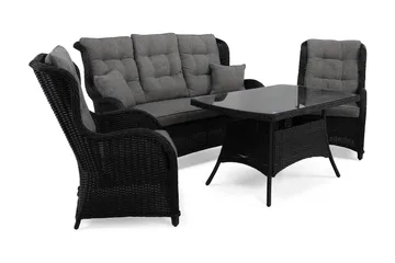 Marcus Soffgrupp Utomhus 3-sits Ink. Utefåtöljer - Svart - Products - Utemöbler & utemiljö - Loungemöbler - Loungeset & loungegrupp