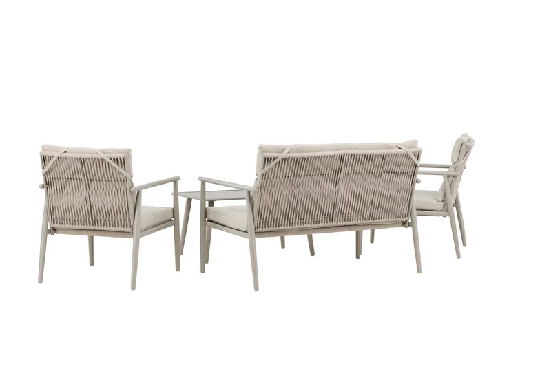Mazzaro Soffgrupp Utomhus 4-sits - Antracit - Products - Utemöbler & utemiljö - Loungemöbler - Loungeset & loungegrupp