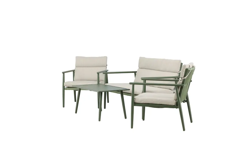 Mazzaro Soffgrupp Utomhus 4-sits - Grön/Beige - Products - Utemöbler & utemiljö - Loungemöbler - Loungeset & loungegrupp