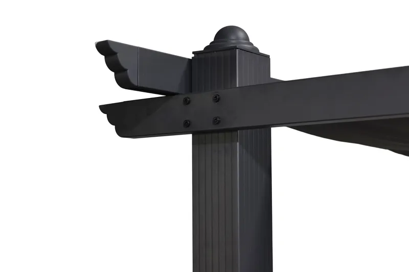 Porto Pergola 3x3 m i aluminium med tak för solskydd - Mörkgrå - Products - Utemöbler & utemiljö - Solskydd - Pergola