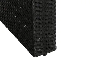 James Utebord 85x145 cm – Matbord utomhus i konstrotting med bordsskiva i Glas - Svart - Products - Utemöbler & utemiljö - Utebord & trädgårdsbord - Matbord utomhus