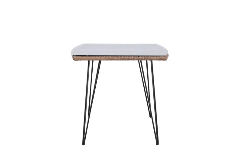 Viga Matbord Utomhus 90x160 cm – Rektangulärt Utebord i stål med glasskiva för Trädgården - Brun - Products - Utemöbler & utemiljö - Utebord & trädgårdsbord - Matbord utomhus