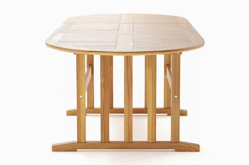 Menorca Stort Ovalt Förlängningbart Matbord i trä Utomhus 100x180 cm - Teak / Natur - Products - Utemöbler & utemiljö - Utebord & trädgårdsbord - Matbord utomhus