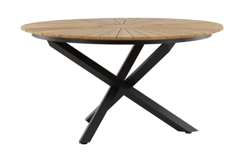Mexico Matbord Utomhus Rund 140 cm Brun/Svart - Venture Home - Products - Utemöbler & utemiljö - Utebord & trädgårdsbord - Matbord utomhus