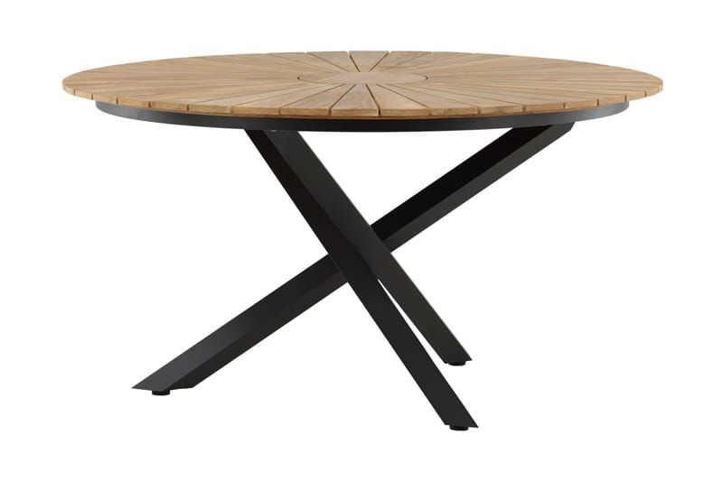 Mexico Matbord Utomhus Rund 140 cm Brun/Svart - Venture Home - Products - Utemöbler & utemiljö - Utebord & trädgårdsbord - Matbord utomhus