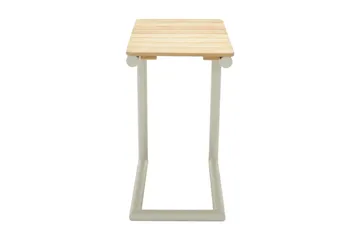 Portals Sidobord och Avlastningsbord Utomhus 47 cm Teak Trä - Vit - Products - Utemöbler & utemiljö - Utebord & trädgårdsbord - Sidobord utomhus