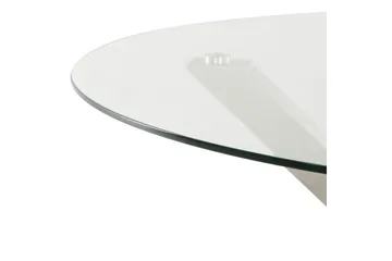 Runt bord Maletto - Silver, Transparent - Products - Utemöbler & utemiljö - Utebord & trädgårdsbord - Matbord utomhus