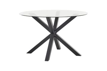 Runt bord Maletto - Svart, genomskinlig - Products - Utemöbler & utemiljö - Utebord & trädgårdsbord - Matbord utomhus