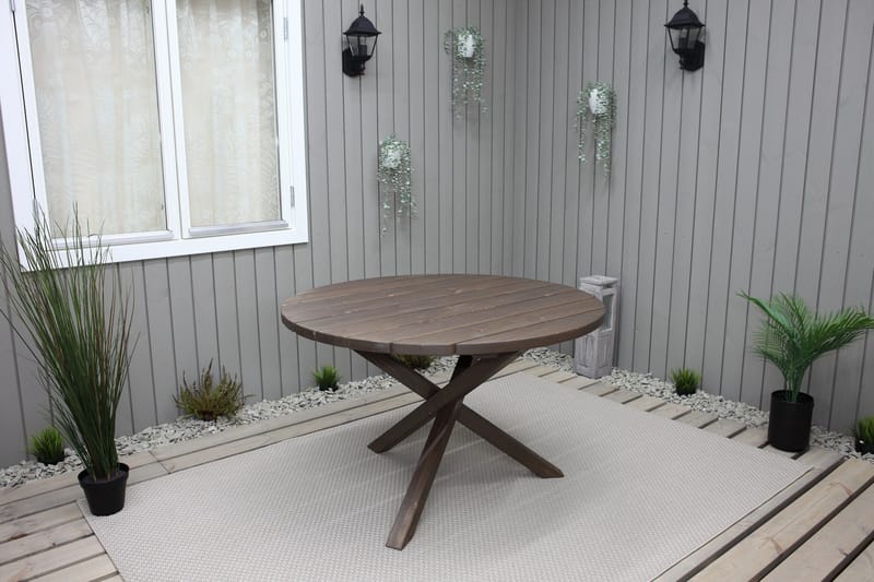Scottsdale Matbord Utomhus Runt 112 cm - Brun - Products - Utemöbler & utemiljö - Utebord & trädgårdsbord - Matbord utomhus