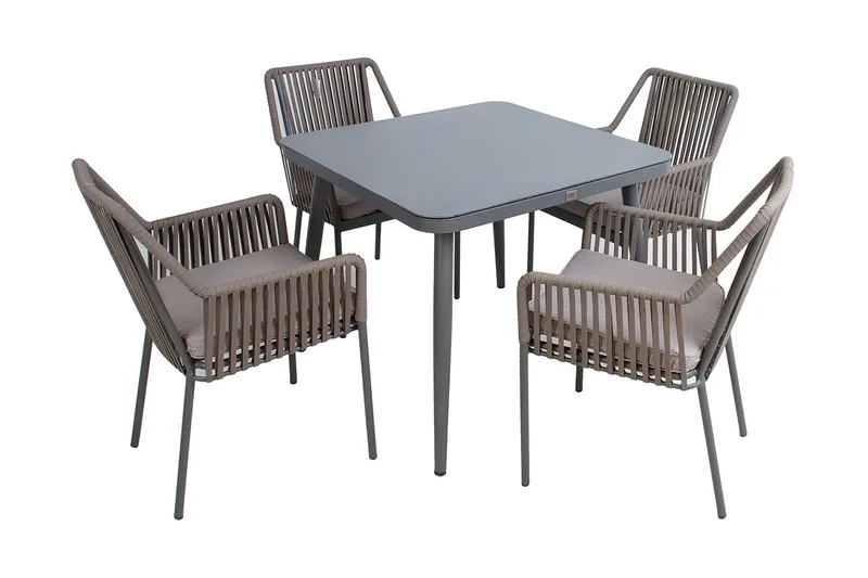 Andros Matgrupp Utomhus med 4 Utestolar