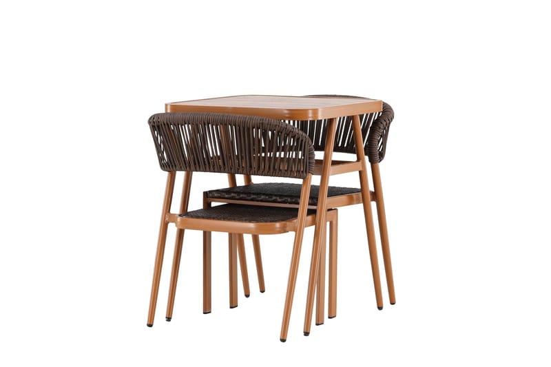 Amadora Balkonggrupp 2-sits - Brun - Products - Utemöbler & utemiljö - Utegrupp - Cafegrupp & cafeset
