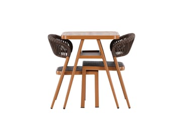 Amadora Balkonggrupp 2-sits - Brun - Products - Utemöbler & utemiljö - Utegrupp - Cafegrupp & cafeset