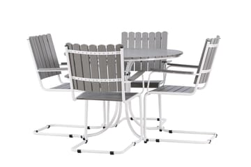 Holmsund Balkonggrupp 4-sits - Grå/Vit - Products - Utemöbler & utemiljö - Utegrupp - Cafegrupp & cafeset