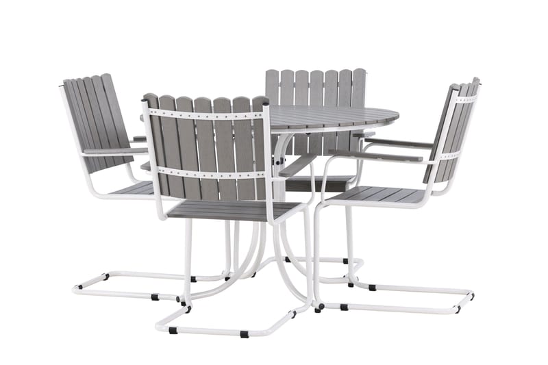 Holmsund Balkonggrupp 4-sits - Grå/Vit - Products - Utemöbler & utemiljö - Utegrupp - Cafegrupp & cafeset