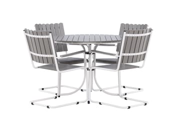 Holmsund Balkonggrupp 4-sits - Grå/Vit - Products - Utemöbler & utemiljö - Utegrupp - Cafegrupp & cafeset