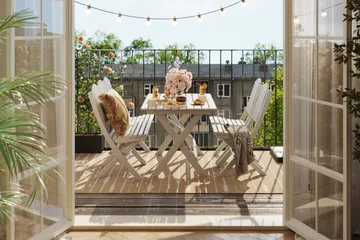 Delpino Matgrupp Utomhus 125 cm - Vit - Products - Utemöbler & utemiljö - Utegrupp - Matgrupp utomhus