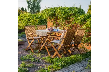 Finlay Matgrupp Utomhus 110x75 cm + 4 Utestolar - Akacia - Products - Utemöbler & utemiljö - Utegrupp - Matgrupp utomhus