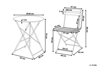 Fiori Balkongset 52 cm - Blå - Products - Utemöbler & utemiljö - Utegrupp - Cafegrupp & cafeset
