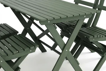 Landet Utomhus matgrupp 118x70x74 cm med 4 klappstolar - Grön - Products - Utemöbler & utemiljö - Utegrupp - Matgrupp utomhus