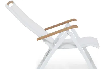 Las Vegas Matgrupp Utomhus 100x220-280 + 6 Stolar m Dyna - Vit/Teak/Offwhite - Products - Utemöbler & utemiljö - Utegrupp - Matgrupp utomhus