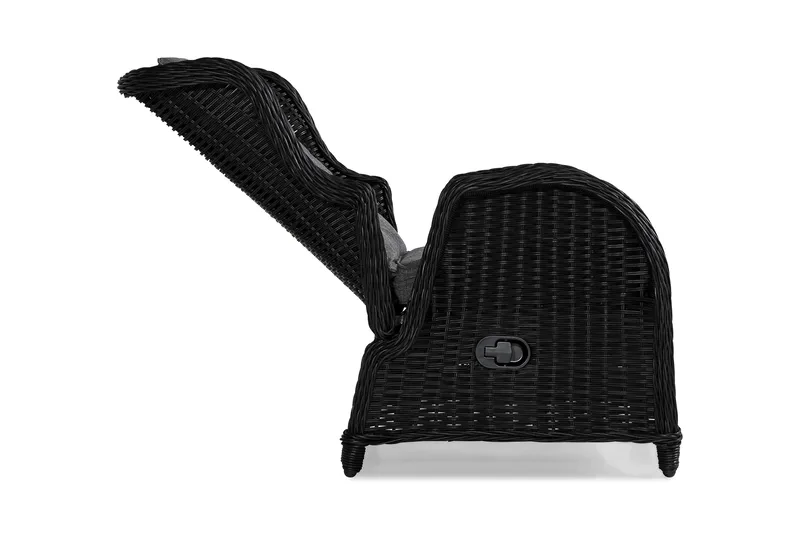 Marcus Caféset med 2 Reclinerfåtöljer Utomhus m Dyna - Svart - Products - Utemöbler & utemiljö - Utegrupp - Cafegrupp & cafeset