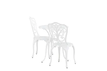 Nandin Matgrupp Utomhus + 2 Utestolar - Vit - Products - Utemöbler & utemiljö - Utegrupp - Cafegrupp & cafeset