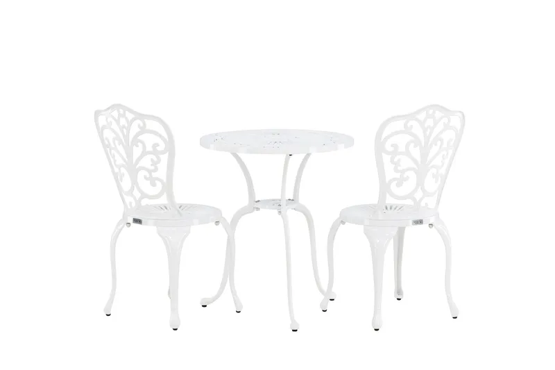 Nandin Matgrupp Utomhus + 2 Utestolar - Vit - Products - Utemöbler & utemiljö - Utegrupp - Cafegrupp & cafeset