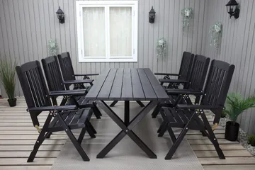 Oliver Matgrupp Utomhus 6 Utestolar - Brun - Products - Utemöbler & utemiljö - Utegrupp - Matgrupp utomhus