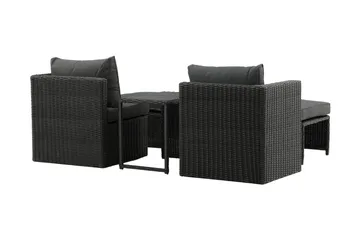 Quad Balkonggrupp 2-sits - Svart - Products - Utemöbler & utemiljö - Utegrupp - Cafegrupp & cafeset