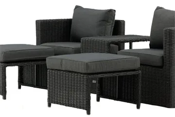 Quad Balkonggrupp 2-sits - Svart - Products - Utemöbler & utemiljö - Utegrupp - Cafegrupp & cafeset