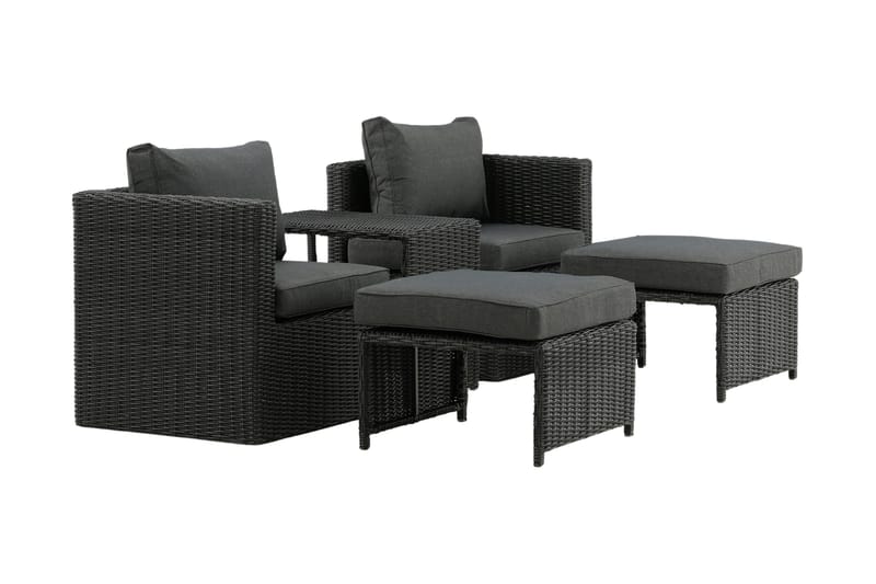 Quad Balkonggrupp 2-sits - Svart - Products - Utemöbler & utemiljö - Utegrupp - Cafegrupp & cafeset