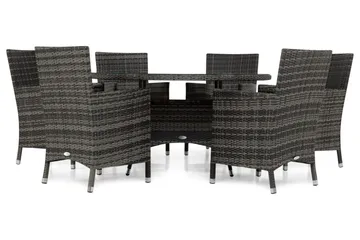 Thor Matgrupp Ø140+6 Thor Stolar - Grå/Grå - Products - Utemöbler & utemiljö - Utegrupp - Matgrupp utomhus