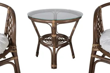 Wera Balkonggrupp 2-sits - Brun/Vit - Products - Utemöbler & utemiljö - Utegrupp - Cafegrupp & cafeset