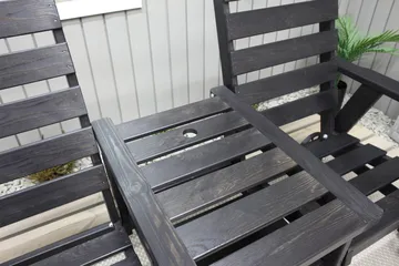 KIngdom Utebänk 177 cm - Svart - Products - Utemöbler & utemiljö - Utesoffa - Trädgårdsbänk & utebänk