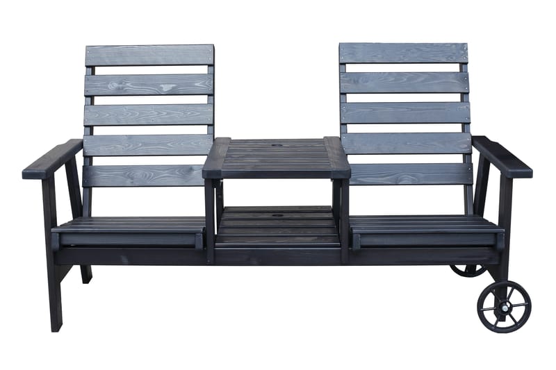 KIngdom Utebänk 177 cm - Svart - Products - Utemöbler & utemiljö - Utesoffa - Trädgårdsbänk & utebänk