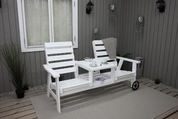 KIngdom Utebänk 177 cm - Vit - Products - Utemöbler & utemiljö - Utesoffa - Trädgårdsbänk & utebänk