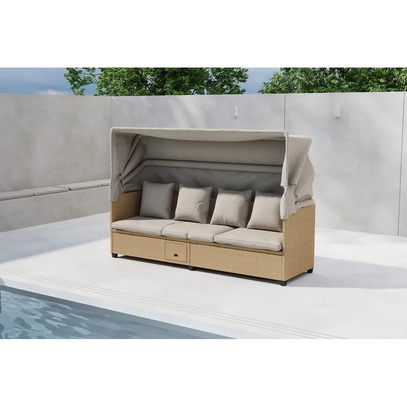 Nopy Solstol 200x60 cm, Beige