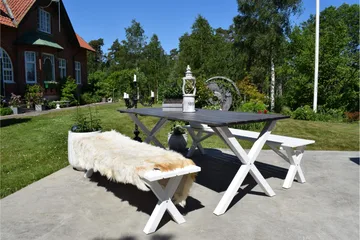 Scottsdale Bänk Utomhus 180 cm Vit - KWA - Products - Utemöbler & utemiljö - Utesoffa - Trädgårdsbänk & utebänk