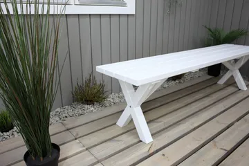 Scottsdale Bänk Utomhus 180 cm Vit - KWA - Products - Utemöbler & utemiljö - Utesoffa - Trädgårdsbänk & utebänk