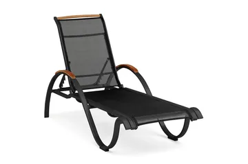 Hillerstorp Nydala Solsäng - Svart/brun - Products - Utemöbler & utemiljö - Utestol & trädgårdsstol - Solsäng & solvagn