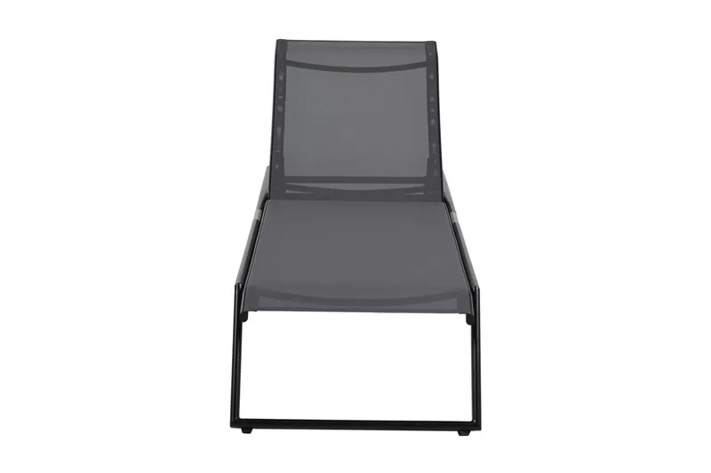 Monaco Solsäng med justerbar rygg i aluminium grå textil - Svart - Products - Utemöbler & utemiljö - Utestol & trädgårdsstol - Solsäng & solvagn