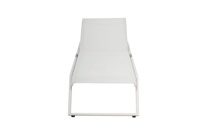 Monaco Solsäng med justerbar rygg i aluminium vit textil - Vit - Products - Utemöbler & utemiljö - Utestol & trädgårdsstol - Solsäng & solvagn