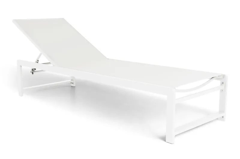 Sanna Solsäng Med Justerbart Ryggstöd - Vit - Products - Utemöbler & utemiljö - Utestol & trädgårdsstol - Solsäng & solvagn