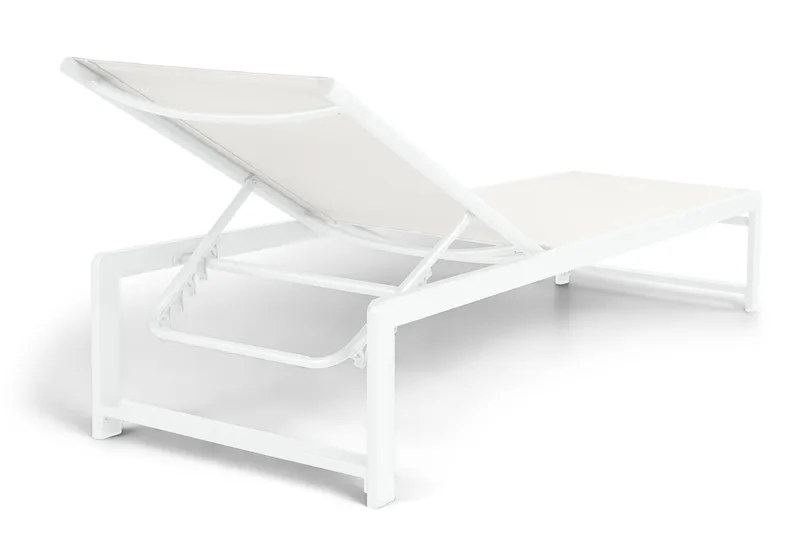 Sanna Solsäng Med Justerbart Ryggstöd - Vit - Products - Utemöbler & utemiljö - Utestol & trädgårdsstol - Solsäng & solvagn