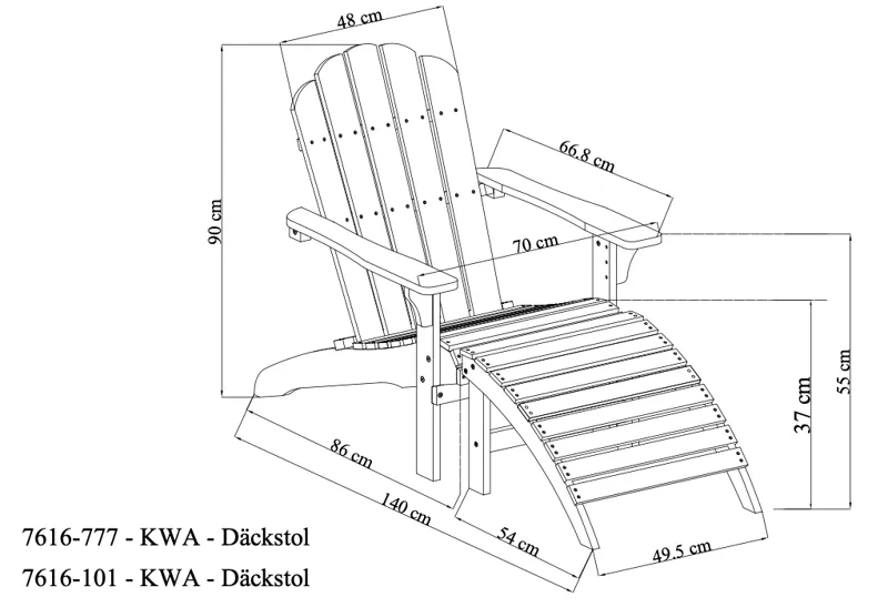 Landet Däckstol utomhus i akacia trä - Mörkgrön - Products - Utemöbler & utemiljö - Utestol & trädgårdsstol - Solstol - Däckstol