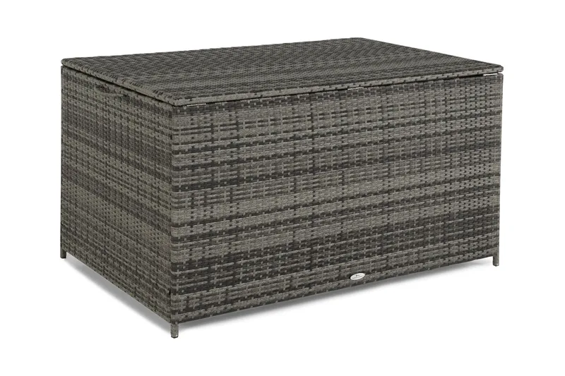 Sydney vattentät dynbox Large utomhus - Dynlåda i konstrotting (B140xD80xH90 cm), Grå